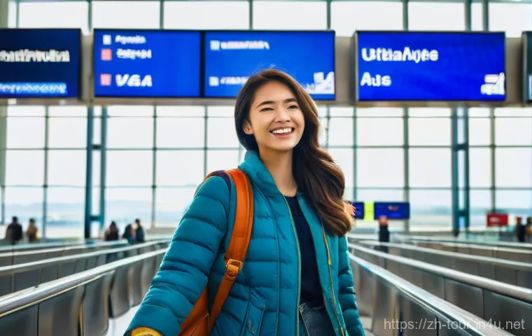 관광 정책 - **Prompt for Global Visa Easing:**
    "A cheerful young female traveler, wearing stylish but comfor...