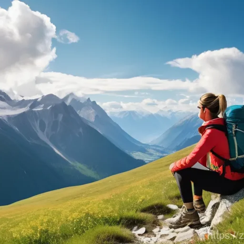 빅데이터와 관광 - **Prompt 1: Personalized Alpine Adventure**
    A young woman, approximately 28 years old, with a br...