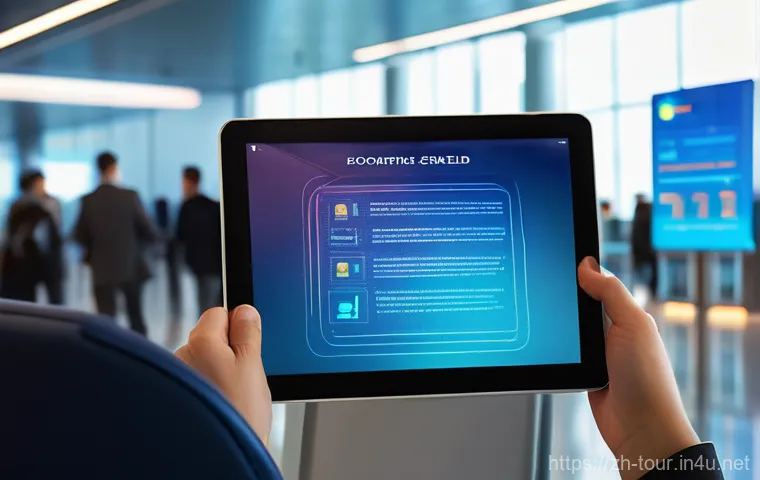 관광 산업의 법적 규제 - **Prompt: "A serene, modern traveler, mid-30s, looking thoughtfully at a holographic display project...