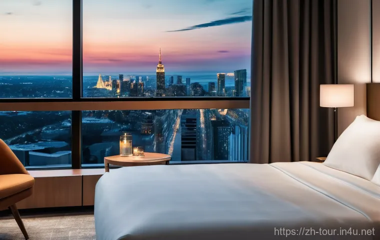 호텔 경영 전략 - An elegant, warm, and inviting hotel lobby that seamlessly blends traditional Chinese Jiangnan garde...