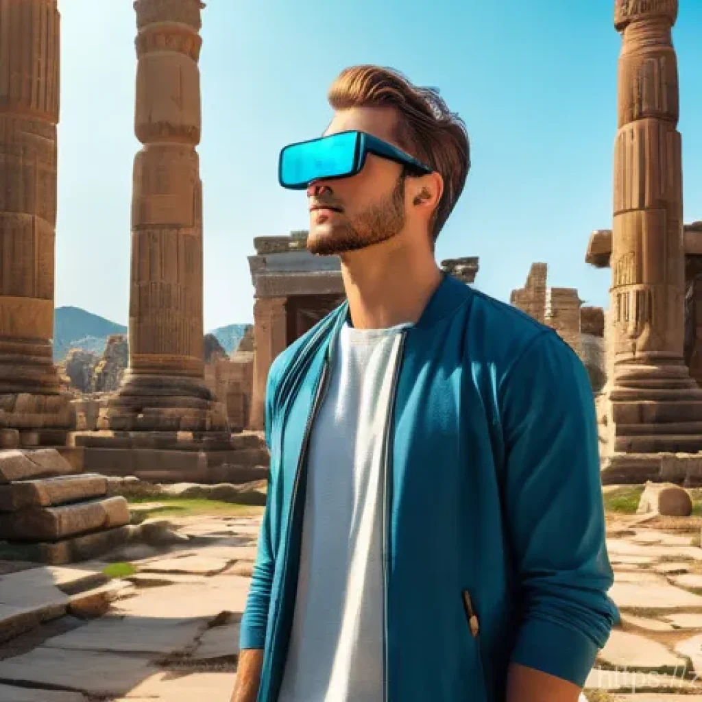 관광 개발 계획 - A male traveler, in his mid-20s, wearing a fashionable yet comfortable outfit consisting of jeans, a...