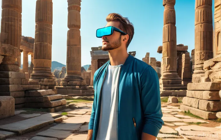 관광 개발 계획 - A male traveler, in his mid-20s, wearing a fashionable yet comfortable outfit consisting of jeans, a...