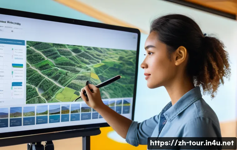 관광학 교육과 직업 준비 - **Prompt**: A vibrant and dynamic collage illustrating the evolution of the tourism industry. On the...